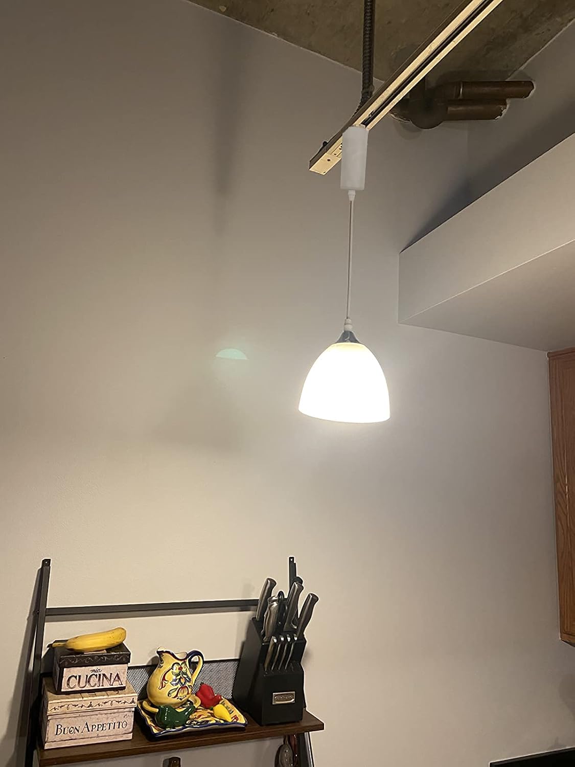 KIVEN 3個パック ペンダントライト ガラス ダクトレール式 収納カバー